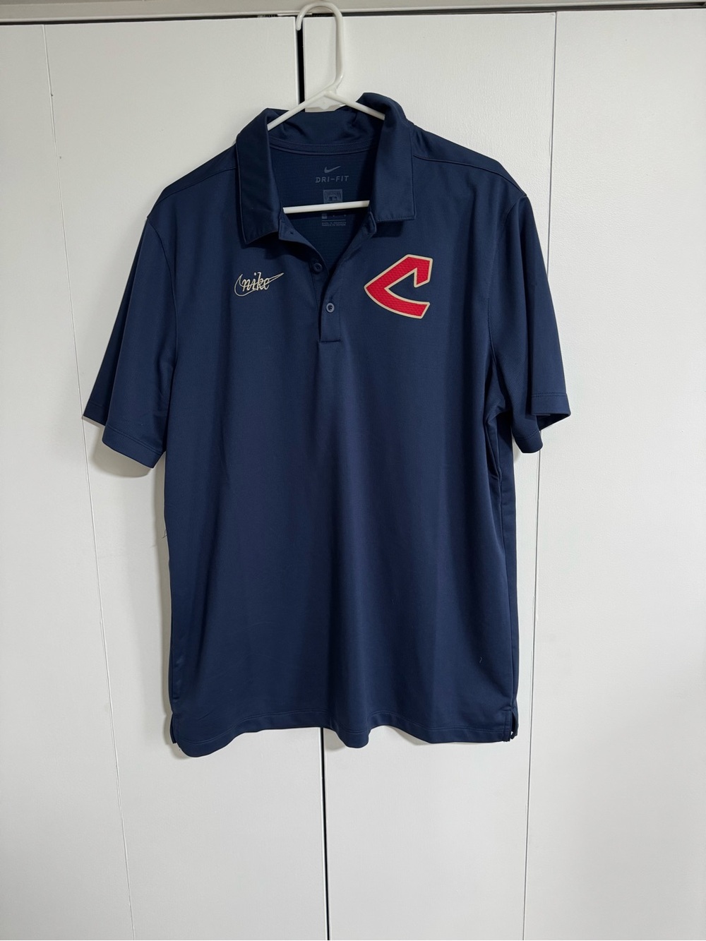 Nike Navy Polo with Red C Emblem